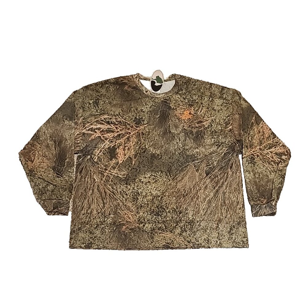 MOSSY OAK 3XL Mens Long Sleeve Camo brush hunting camping outdoor t tee Shirt